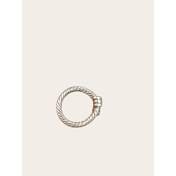 vintage Sterling 925 Cable Cross Over Ring Size 6.5 Silver Twist Design - Picture 5 of 6